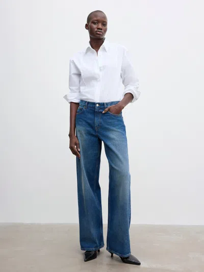 House Of Dagmar Baggy Fit Denim In Blue