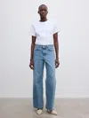 House Of Dagmar Baggy Fit Denim In Light Blue