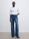 House Of Dagmar Baggy Fit Denim In Vintage Blue