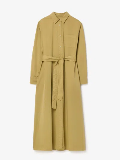 House Of Dagmar Belted Shirt Dress |  | Light Olive Green | Size 42