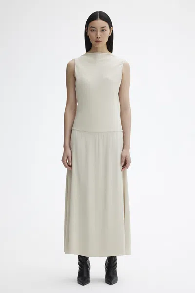 House Of Dagmar Bias Cut Dress In Pearl Grey