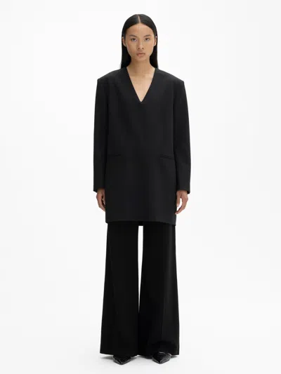 House Of Dagmar Blazer V-dress In Black