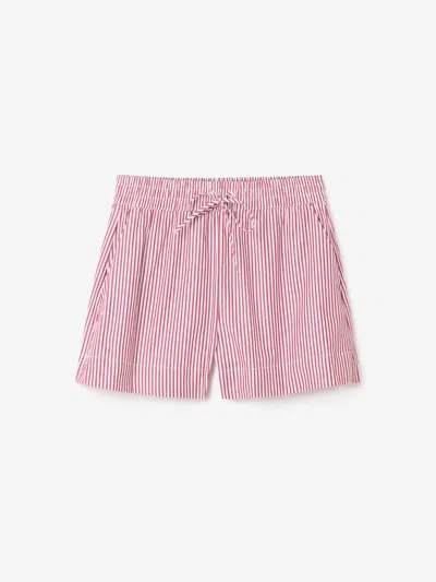 House Of Dagmar Boxer Shorts |  | Red Stripe | Size 38 | 100% Organic Cotton In Pink
