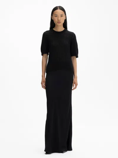House Of Dagmar Brushed Alpaca Top In Black