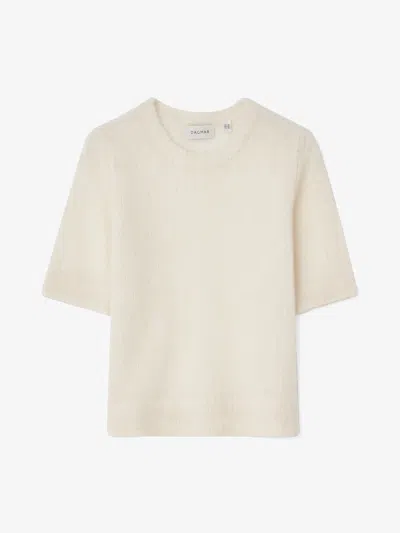 House Of Dagmar Brushed Alpaca Top In Off White