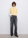 House Of Dagmar Brushed Cardigan Top In Yellow