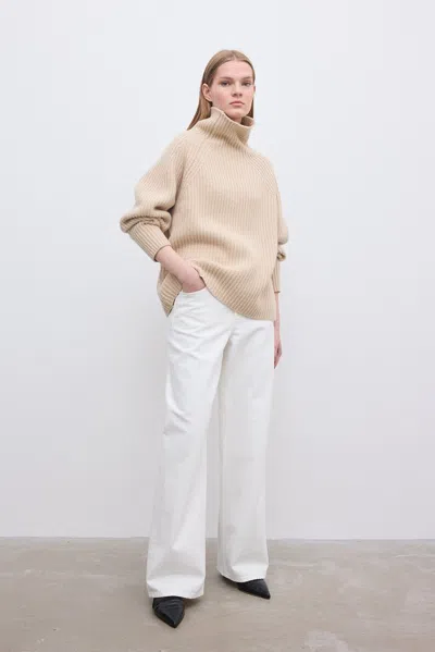 House Of Dagmar Cashmere Turtleneck In Neutral