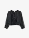 House Of Dagmar Chiffon Cardigan In Black