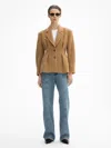 House Of Dagmar Cinched Blazer In Camel