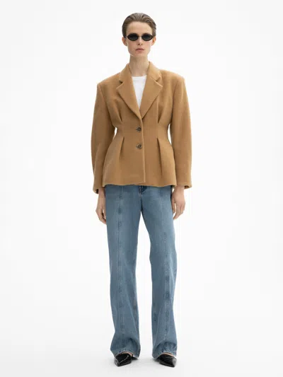 House Of Dagmar Cinched Blazer In Camel