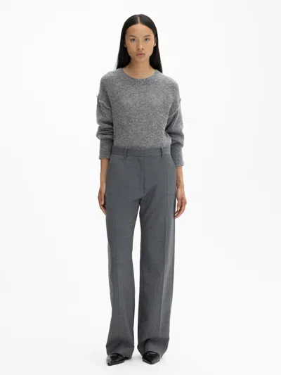 House Of Dagmar Classic Suit Trouser In Grey Melange