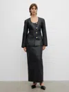 House Of Dagmar Collarless Blazer In Black