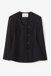 House Of Dagmar Collarless Blazer In Black