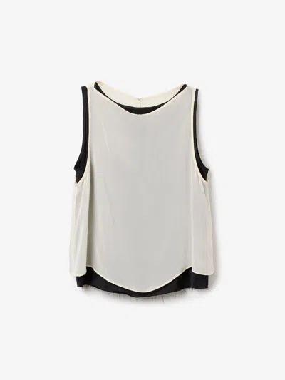 HOUSE OF DAGMAR CONTRAST CHIFFON TOP