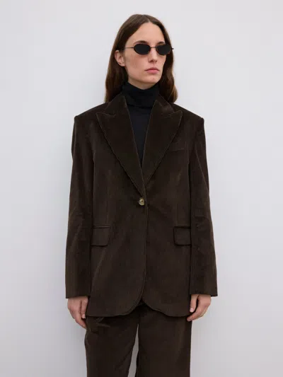 House Of Dagmar Corduroy Blazer In Brown