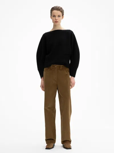 House Of Dagmar Corduroy Trousers In Cinnamon Brown
