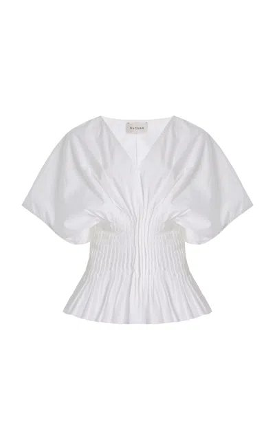 House Of Dagmar Cotton Poplin Top In White
