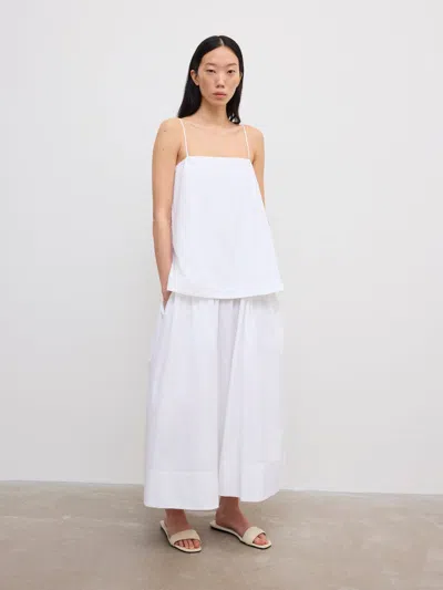 Cotton Strap Dress |  | White | Size 40 | 100% Organic Cotton from House of Dagmar