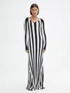 House Of Dagmar Crispy Pleat Dress In White,black