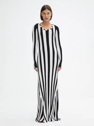 House Of Dagmar Crispy Pleat Dress In White,black