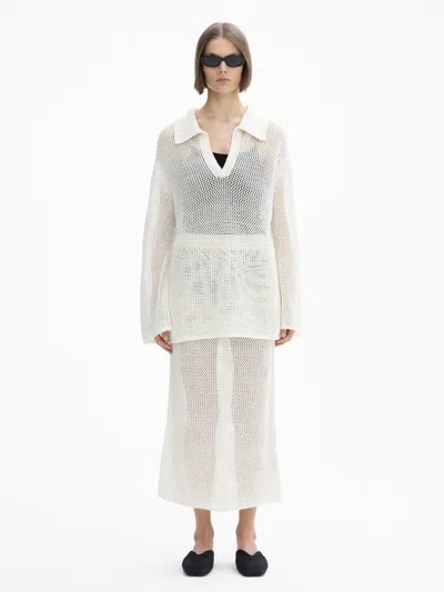 House Of Dagmar Crochet Knit In Off White