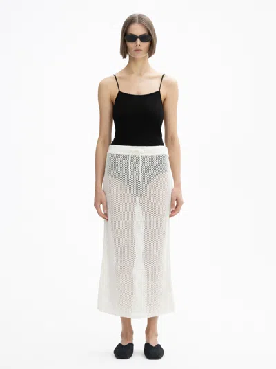 House Of Dagmar Crochet Skirt In Off White