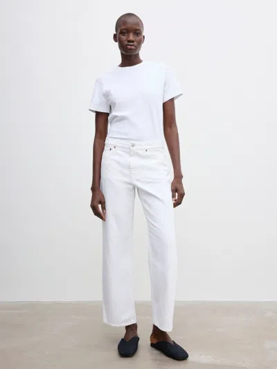 House Of Dagmar Cropped Denim In White