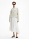 House Of Dagmar Curved Cable Knit In Off White