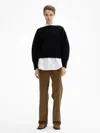 House Of Dagmar Curved Knit In Black