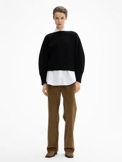 House Of Dagmar Curved Knit In Black