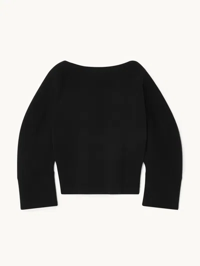House Of Dagmar Curved Knit Black M