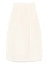 House Of Dagmar Curved Pleated Midi Skirt