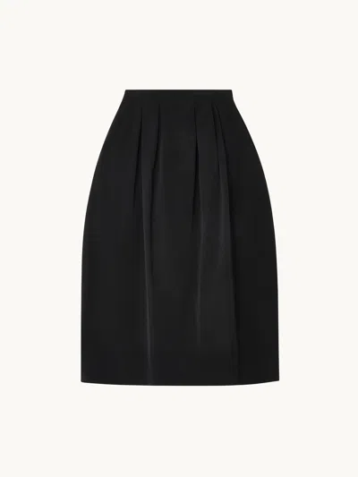 House Of Dagmar Curved Pleated Skirt Black 34