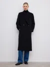 House Of Dagmar Db Wool Coat In Black