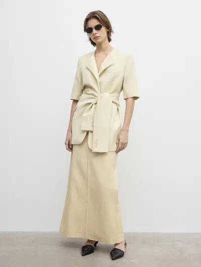House Of Dagmar Deconstructed Blazer In Light Sand Beige