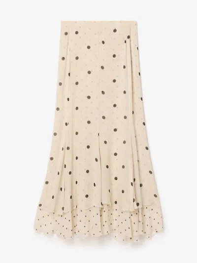 House Of Dagmar Dot Maxi Skirt |  | Antique Beige | Size 34 | 100% Eco-friendly Viscose In Brown