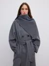 House Of Dagmar Doublé Scarf In Gray
