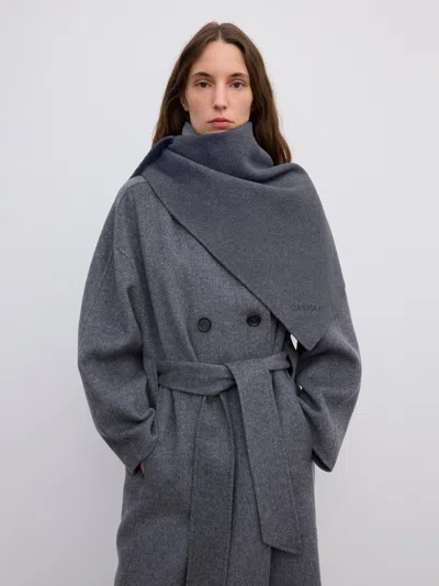 House Of Dagmar Doublé Scarf In Gray