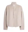 House Of Dagmar Double-wool Open Jacket In Beige