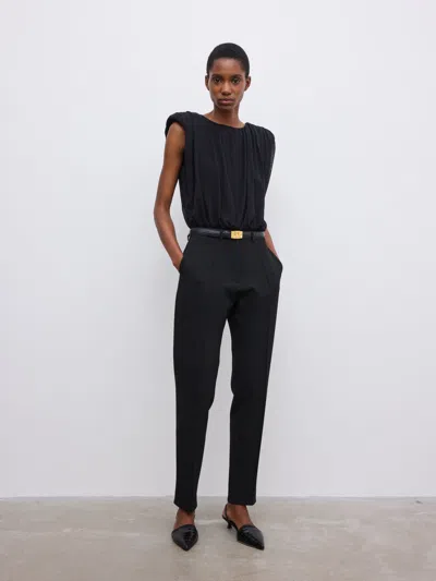 House Of Dagmar Draped Knit Body In Black