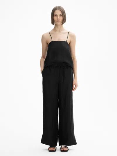House Of Dagmar Drawstring Trousers In Black