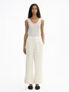 House Of Dagmar Drawstring Trousers In Vanilla White