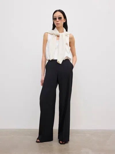 House Of Dagmar Elastic Wool Trouser |  | Black | Size 42 | 100% Wool
