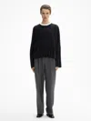House Of Dagmar Faded Cable Knit In Graphite Grey