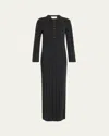 House Of Dagmar Cable-knit Wool-cashmere Maxi Dress In Graphite Grey