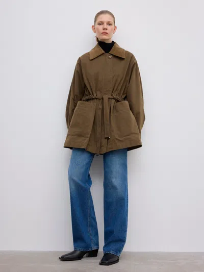 House Of Dagmar Field Cotton Jacket In Brown