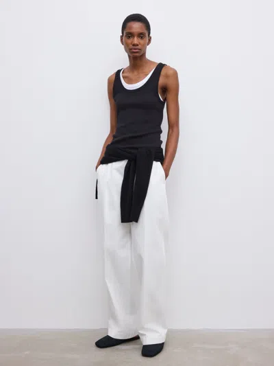 House Of Dagmar Fitted Rib Tank Top |  | Black | Size Xl | 48% Cotton 48% Modal 4% Elastane