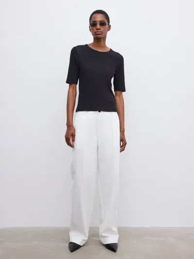 House Of Dagmar Fitted Rib T-shirt |  | Black | Size Xxs | 48% Cotton  48% Modal  4% Elastane
