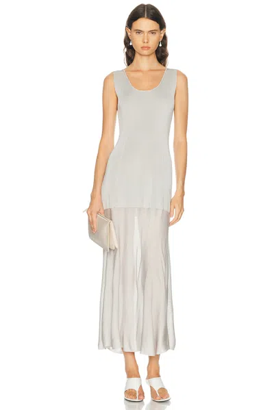 Fluid Knit Dress In Silver from House of Dagmar