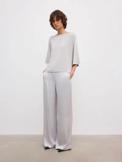 House Of Dagmar Fluid Knit Top |  | Silver | Size L | 100% Viscose